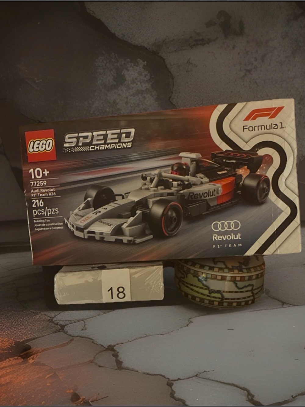 LEGO Speed Champions Revolut Audi R8 F1 Team Race Car - Gray, Black, Red